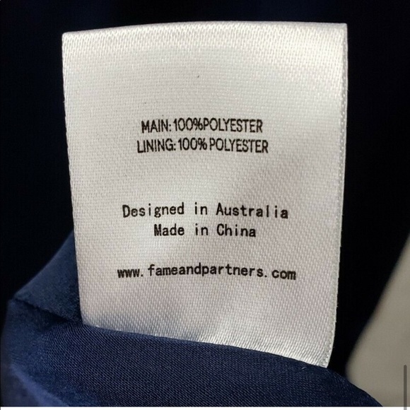 Fame And Partners Ara Satin Lace Trim Long Dress - Picture 4 of 4